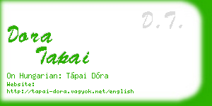 dora tapai business card